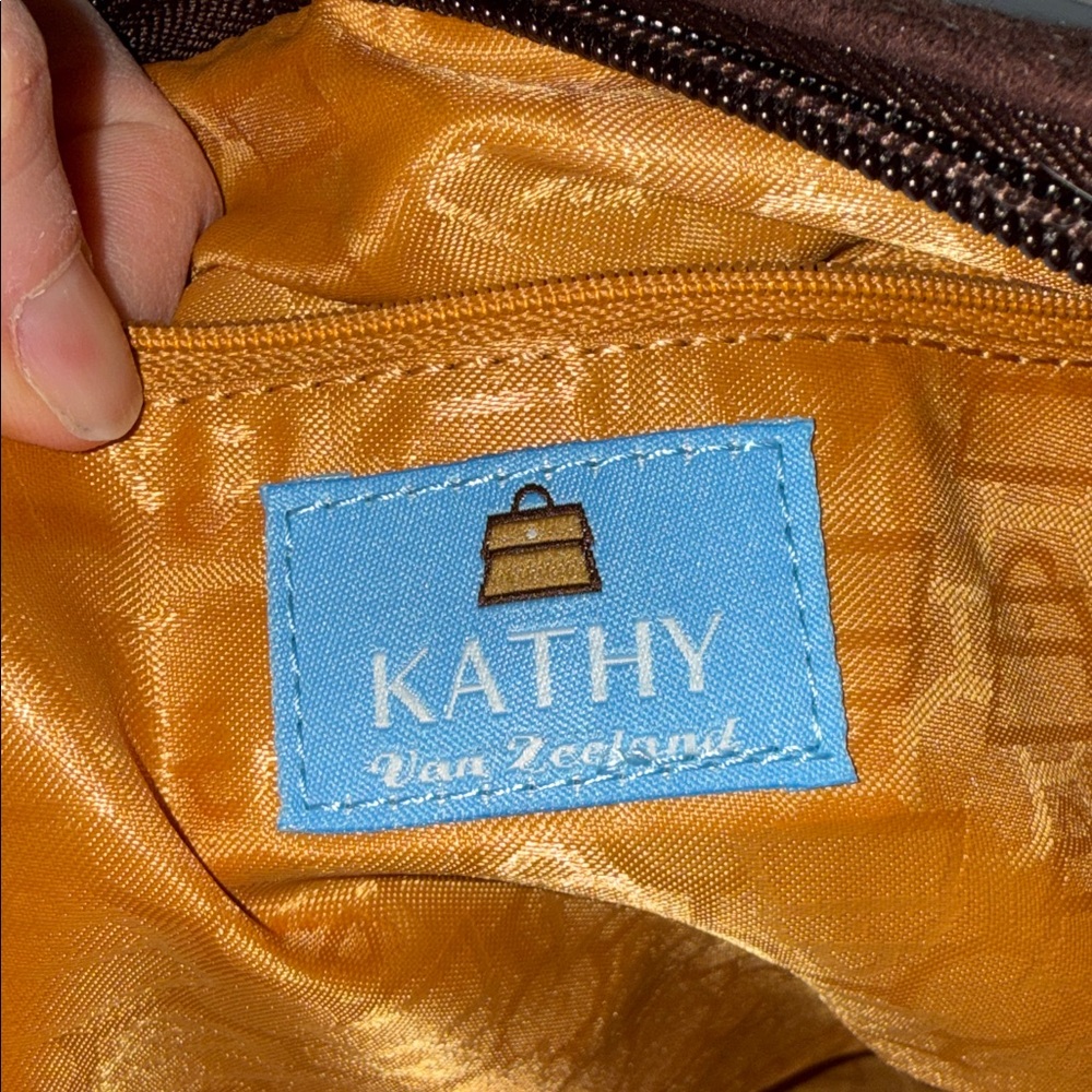 Kathy Van Zeeland Brown Bronze Embellished Shoulder Tote with Charms! - Picture 14 of 15